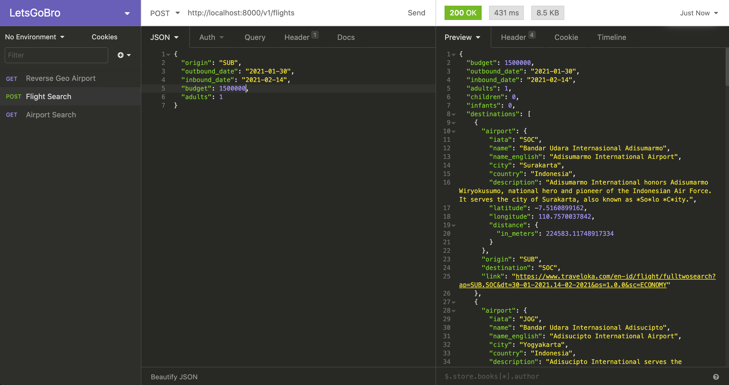 Flight Recommendations - IDR 1.5 mio