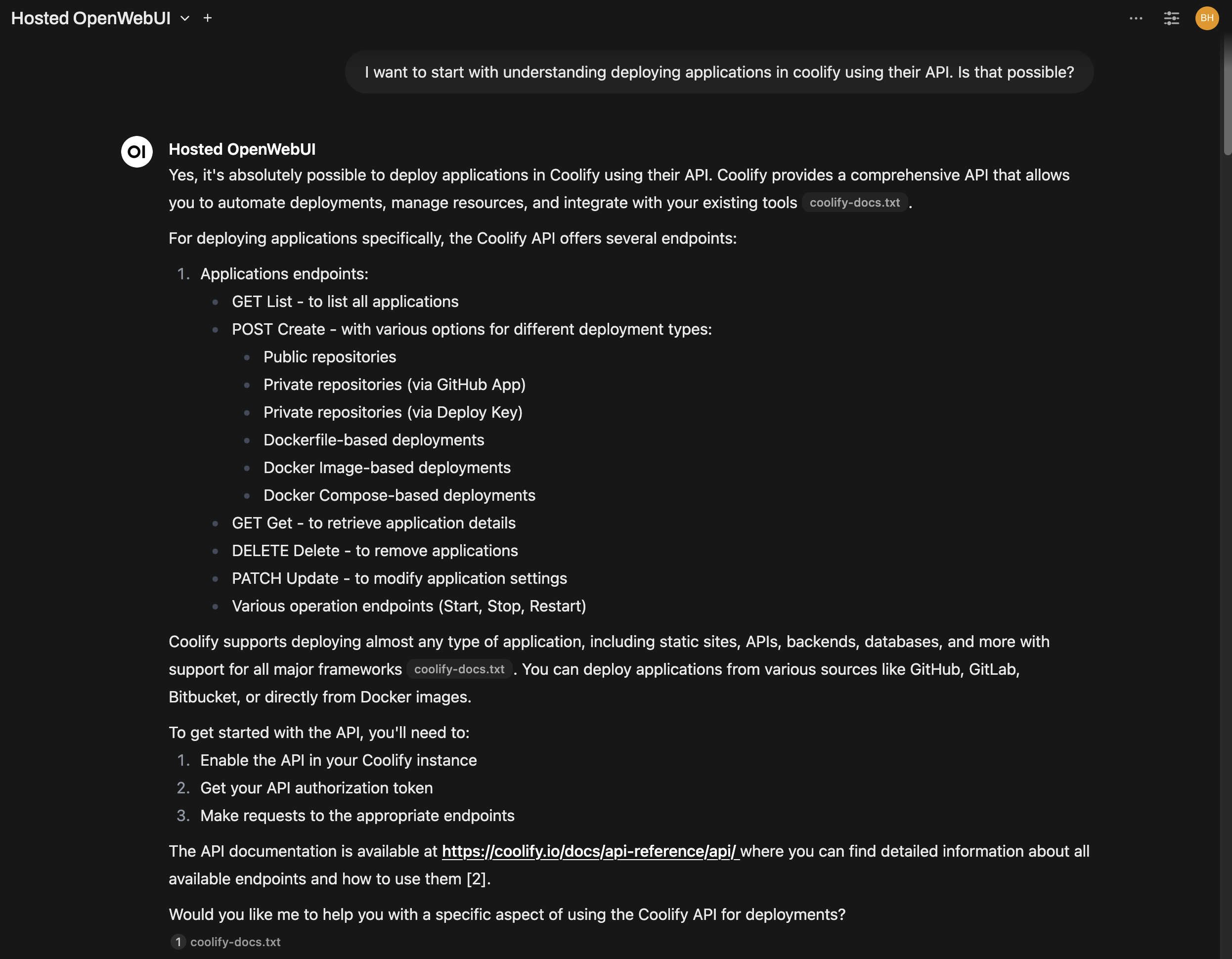 First conversation to BUILD